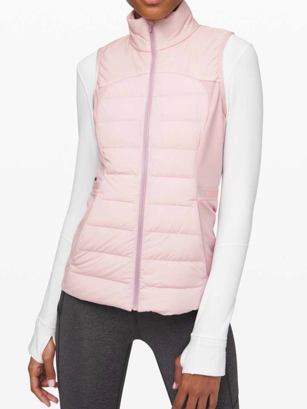 Lululemon Pink Quilted Puffer Vest Size S | Lightweight Athleisure Zip Front